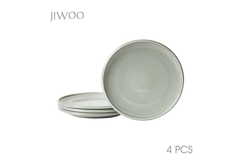 JIWOO Dessertteller 4er,Ø21.5cm,Keramik,Essteller,Pastateller,Minimalistisches Design, (4 St), Hochwertiges Keramik von JIWOO