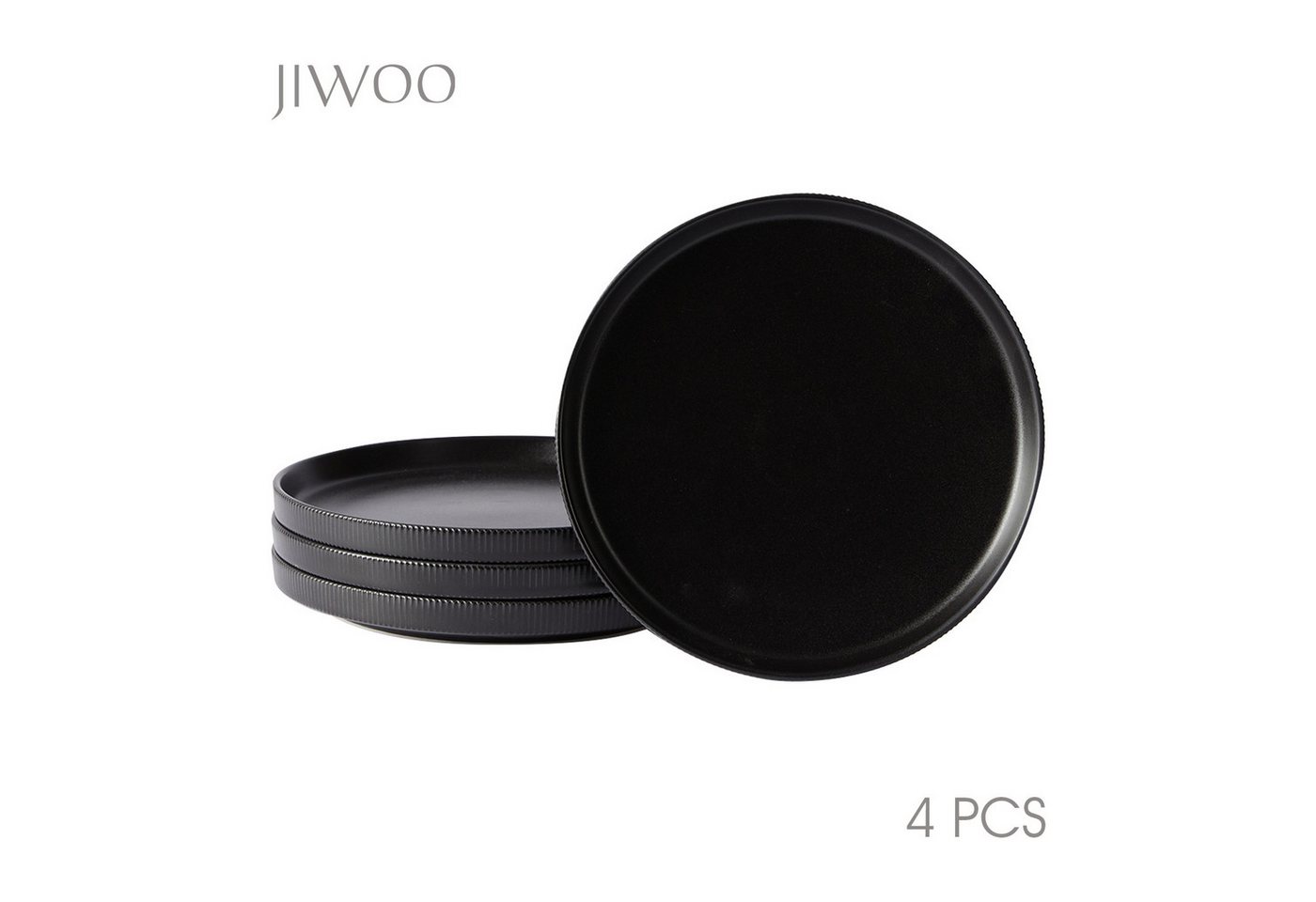 JIWOO Kuchenteller 4pcs 8inch Tellerset,Pastateller,Salatteller,Dessertteller,Brotteller, (4 St), Hochwertiges Keramik,Leichter Luxus von JIWOO