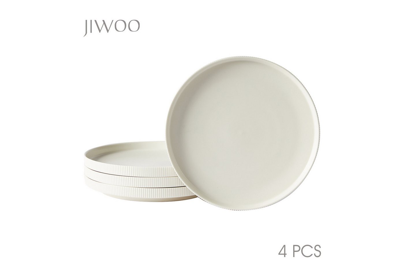 JIWOO Pastateller 10.5zoll,Geschirrset,Essteller,Pastateller,Salatteller,Brotteller, (4 St), Hochwertiges Keramik,Leichter Luxus von JIWOO