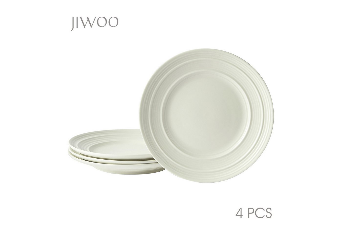 JIWOO Pastateller 4Stück 8.5zoll,Geschirrset,Teller,Brotteller,Dessertteller,Salatteller, (4 St), Hochwertiges Keramik,Leichter Luxus von JIWOO