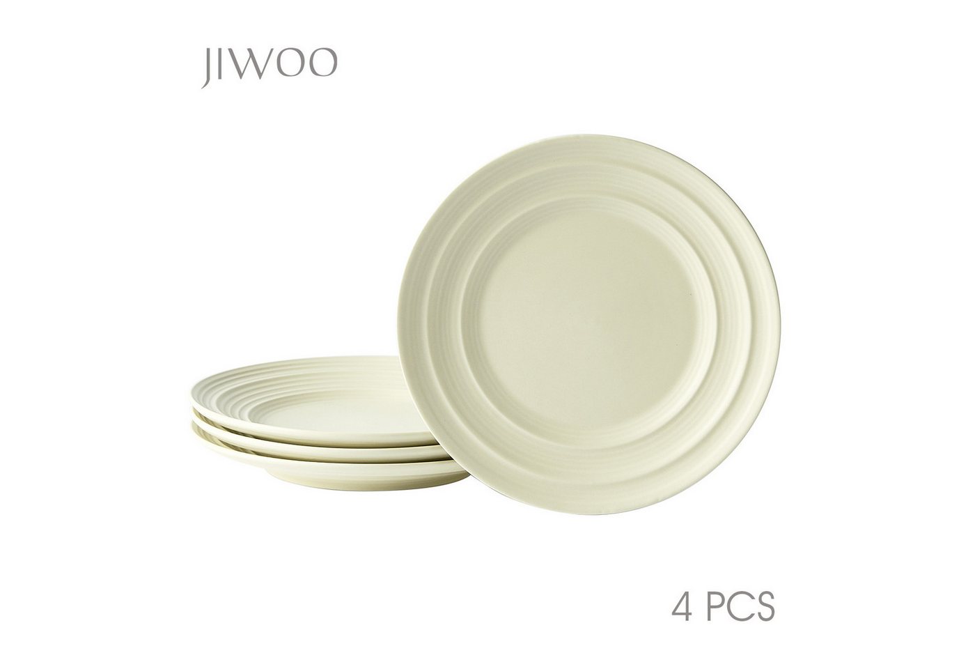 JIWOO Pastateller 4Stück 8.5zoll,Geschirrset,Teller,Brotteller,Dessertteller,Salatteller, (4 St), Hochwertiges Keramik,Leichter Luxus von JIWOO