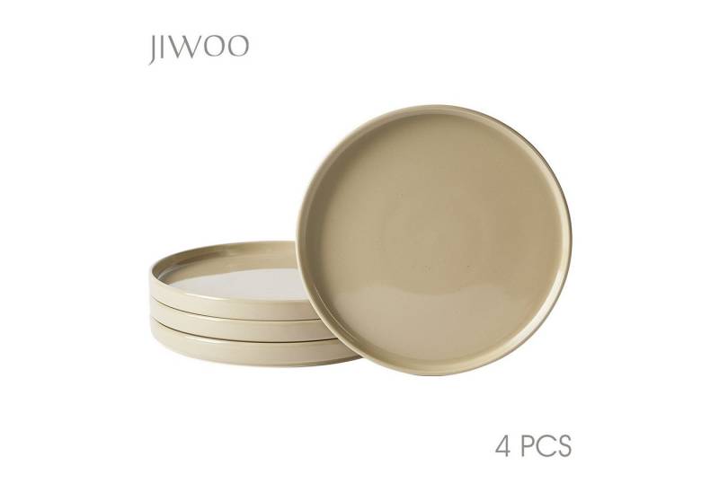 JIWOO Teller 4er,Ø21,5cm,Frühstücksteller,Salatteller,Dessertteller,Pastateller, (4 St) von JIWOO