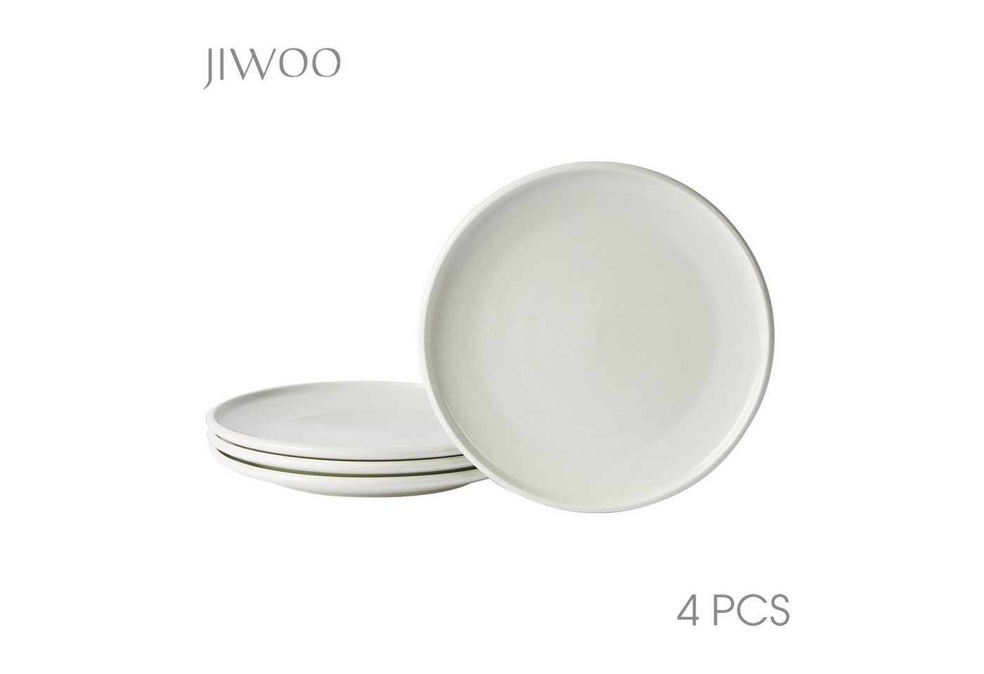 JIWOO Teller 4er,Ø27cm,Frühstücksteller,Salatteller,Steakteller,Dessertteller, (4 St), Keramik,Mikrowellen-und spülmaschinenfest,Rutschfest,langlebig,Luxus von JIWOO