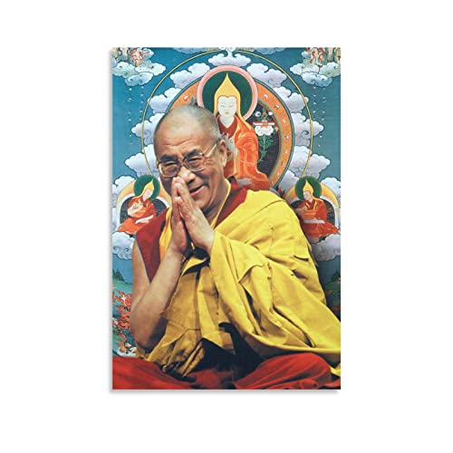 JIYAN Nonviolence Advocates 14th Dalai Lama Poster, Kunstdruck, Wandfoto, Farbe, Poster, hängendes Bild, Familiendekoration, 20 x 30 cm von JIYAN