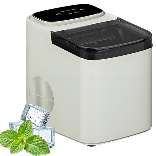 Eiswürfelbereiter für die Arbeitsplatte, kleine Pellet-Eismaschine mit rutschfester Basis und Selbstreinigung, kleine Haushalts-Eiswürfelbereiter(Green) von JIYIHENKEAI