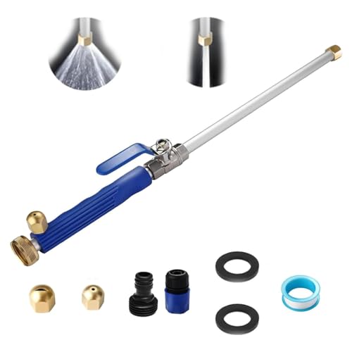 Hochdruckreiniger, Power Washer, Hochdruckreiniger, Hochdruckschlauchaufsatz, 2-in-1-Hochdruckreinigerstab, Jet-Hochdruckreinigerlanze(Blue) von JIYIHENKEAI