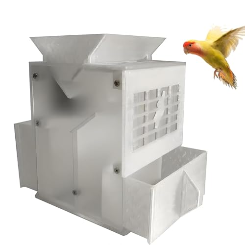 Vogelfutter-Schalenspalter, Vogelfutter-Schalenspalter, Acryl-Vogelfutterprozessor mit 2 Kornspeichern und Ventilator, Vogelfutterreiniger-Reinigungsmaschine für Hirse, verschiedene Körner, Melonensam von JIYIHENKEAI