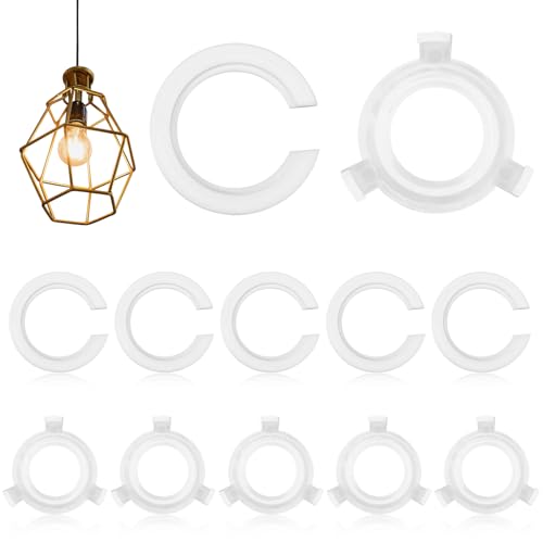 JIYIN 10 Stk Lampenschirm Reduzierring E27 bis E14, 4 Schnallenstil und 6 C-Form Lampenschirm Ring Konverter Kunststoff Lampenschirm Adapterringe für Tischlampen Deckenleu von JIYIN