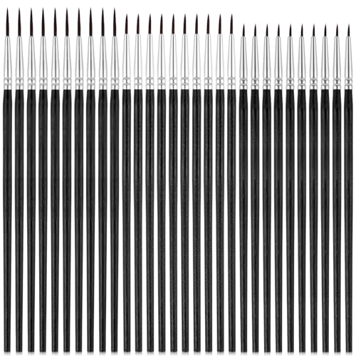 JIYIN 30 Stück Feine Pinsel Set,Malen Nach Zahlen Pinsel Miniatur Detail Pinsels Nylon Spitzpinsel Winzige Detailpinsel Dünne Pinsel Paint Brush für Acryl Aquarell Nagel Basteln Gesichtsbemalung JIYIN 30 Stück Feine Pinsel Set,Malen Nach Zahlen Pinsel Miniatur Detail Pinsels Nylon Spitzpinsel Winzige Detailpinsel Dünne Pinsel Paint Brush für Acryl Aquarell Nagel Basteln Gesichtsbemalung von JIYIN
