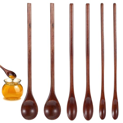JIYIN 6 Stück Honiglöffel Holz, 3 Größen Handgemachte Holzlöffel Esslöffel Honigrührer Wooden Spoon Natürliches Nanmu Suppenlöffel für Honig Kaffee Tee Heiße JIYIN 6 Stück Honiglöffel Holz, 3 Größen Handgemachte Holzlöffel Esslöffel Honigrührer Wooden Spoon Natürliches Nanmu Suppenlöffel für Honig Kaffee Tee Heiße von JIYIN