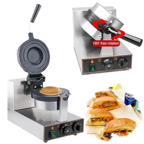 JIYINGHUI Burger-Waffeleisen UFO-Burger-Maschine mit Zeit-/Temperaturregelung, Hamburgerpresse mit 0–5 Minuten Zeiteinstellung, gewerbliche Hamburgerpresse für Küche und Restaurant Rotary JIYINGHUI Burger-Waffeleisen UFO-Burger-Maschine mit Zeit-/Temperaturregelung, Hamburgerpresse mit 0–5 Minuten Zeiteinstellung, gewerbliche Hamburgerpresse für Küche und Restaurant Rotary von JIYINGHUI