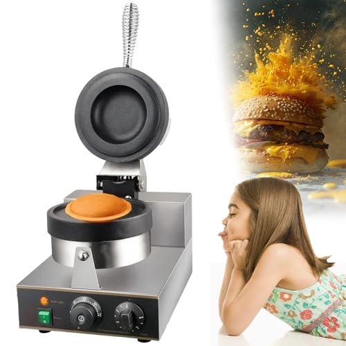 JIYINGHUI Eiscreme-Sandwichmaker, UFO-Burger-Waffel-Backmaschine, Burger-Waffeleisen mit 0–5 Zeit- und 122–572 °F Temperaturregelung, Panini-Maker-Maschine, klebfeste Waffelpresse Rotary JIYINGHUI Eiscreme-Sandwichmaker, UFO-Burger-Waffel-Backmaschine, Burger-Waffeleisen mit 0–5 Zeit- und 122–572 °F Temperaturregelung, Panini-Maker-Maschine, klebfeste Waffelpresse Rotary von JIYINGHUI
