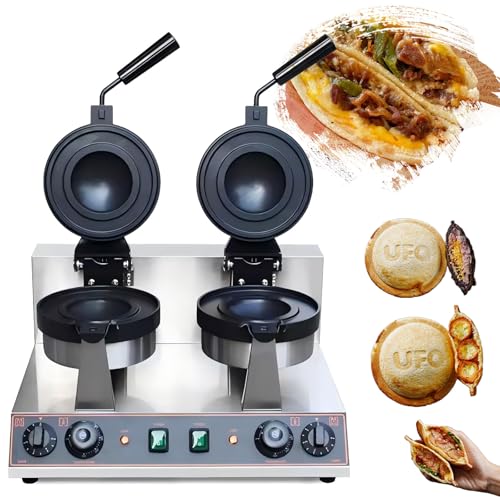 JIYINGHUI Elektrische Burgermaschine, einstellbare Temperatur 50–300 °C, Antihaft-Pfanne, Mini-Burger-Waffeleisen, 3-lagige Teflon-Antihaftbeschichtung, Leistungsoptionen 1300 W/2600 W Double-Head JIYINGHUI Elektrische Burgermaschine, einstellbare Temperatur 50–300 °C, Antihaft-Pfanne, Mini-Burger-Waffeleisen, 3-lagige Teflon-Antihaftbeschichtung, Leistungsoptionen 1300 W/2600 W Double-Head von JIYINGHUI