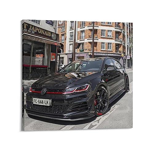 JIYUN Deutsches Supercar-Poster VW Golf Gti Performance Auto Poster Dekorative Malerei Leinwand Wandposter und Kunstdruck Moderne Familie Schlafzimmer Dekor Poster 70 x 70 cm von JIYUN