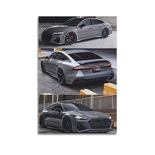 JIYUN Luxuriöses Sportwagen-Poster Audi RS7 Sportback Rennwagen, dekoratives Gemälde, Leinwand-Wandposter und Kunstdruck, modernes Familienschlafzimmer-Dekor-Poster, 40 x 60 cm von JIYUN