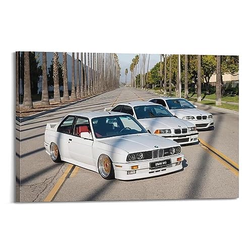 JIYUN Vintage-Auto-Poster BMW E36 M3 & E30 M3 & E46 M3 Performance Auto Poster Dekorative Malerei Leinwand Wandposter und Kunstdruck Modern Familie Schlafzimmer Dekor Poster 30 x 45 cm von JIYUN