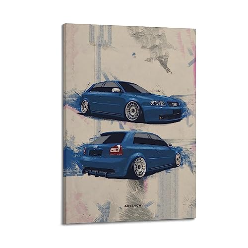 JIYUN Vintage-Poster Audi A3 Sportauto-Poster, dekoratives Gemälde, Leinwand, Wandposter und Kunstbilddruck, modernes Familien-Schlafzimmer, Deko-Poster, 30 x 45 cm JIYUN Vintage-Poster Audi A3 Sportauto-Poster, dekoratives Gemälde, Leinwand, Wandposter und Kunstbilddruck, modernes Familien-Schlafzimmer, Deko-Poster, 30 x 45 cm von JIYUN