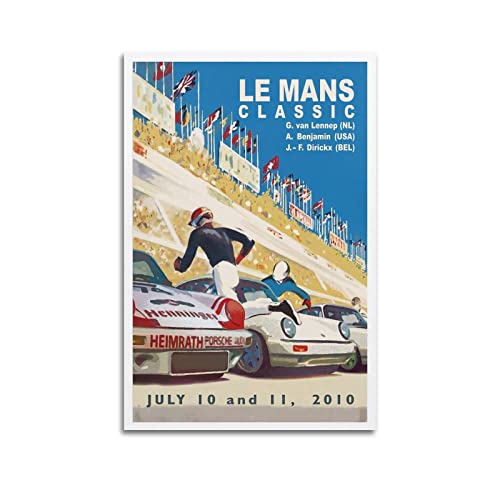 JIYUN Vintage-Poster Porsche 911 Sänger & 24 Stunden of Le Mans Poster Dekorative Malerei Leinwand Wandposter und Kunstbild Druck Moderne Familie Schlafzimmer Dekor Poster 60 x 90 cm von JIYUN