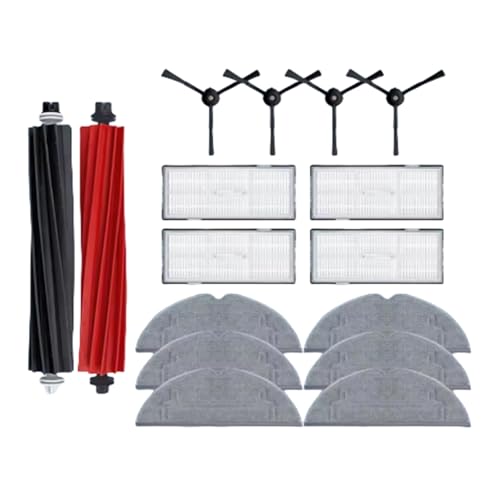 JIYUTQQ Teile Hauptseitenbürste, Wischtuch, Staubbeutel, Hauptbürstenabdeckung, Staubbehälter, Kompatibel mit Roborock S8 Pro Ultra, Ersatzteile for Roboterstaubsauger(Set 01) von JIYUTQQ