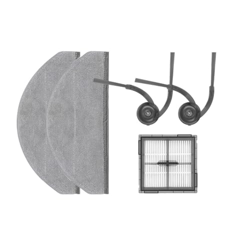 Teile HEPA-Filter, Mopp, Seitenbürste, Kompatibel for Roborock Q10 X5/X5+, Kehrmaschinenzubehör(Set 02) von JIYUTQQ