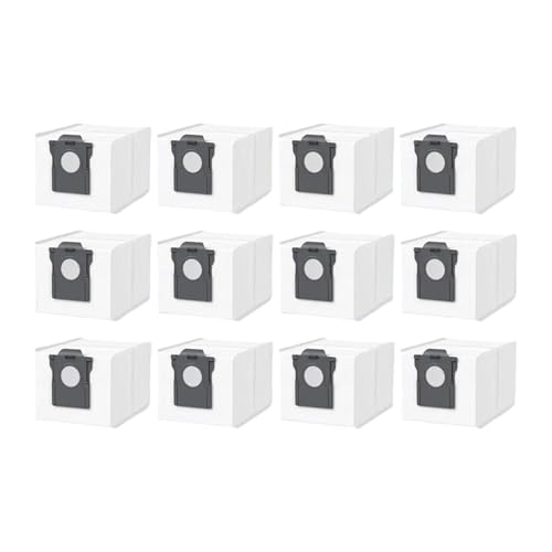 Teile Staubbeutel, kompatibel for Dreame X30, X40, X50 Ultra, kompatibel for Mova S10 Plus, S20 E30 V50 Ultra, P10 P50 Pro Ultra, Kehrroboter-Zubehör(Dust bag 12 pcs) von JIYUTQQ