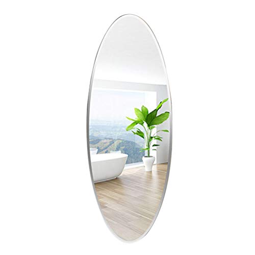 JIZI Ganzkörperspiegel wandspiegel, oval ohne Rahmen Badezimmer Schlafzimmer Wohnzimmer Wohnung hängende Spiegel, Kosmetikspiegel, 120 * 40cm, 140 * 40cm von JIZI