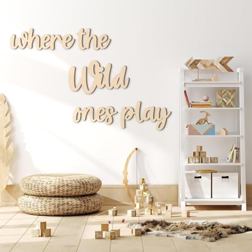 JIZK Spielzimmer-Wanddekoration, 39,1 x 45,7 cm, 3D-Schild mit der Aufschrift Where The Wild Ones für Kinderzimmer, Wandkunst, Dekoration für Kinder, Kleinkind, Zimmer, Jungen, Mädchen, JIZK Spielzimmer-Wanddekoration, 39,1 x 45,7 cm, 3D-Schild mit der Aufschrift Where The Wild Ones für Kinderzimmer, Wandkunst, Dekoration für Kinder, Kleinkind, Zimmer, Jungen, Mädchen, von JIZK