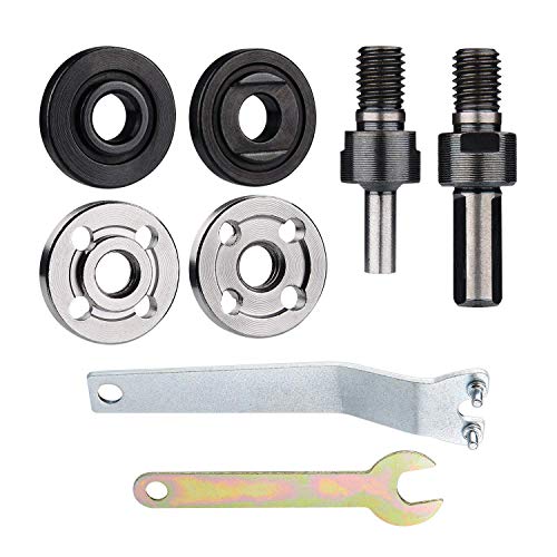 JIZZU 8Stück Handbohrmaschine Conversion Rod Connecting Adapter Set mit Stiftschlüssel, Winkelschleifer Werkzeug für Elektrische Trennscheibe Bohrmaschine, Geeignet für Trennscheibe, Polierrad JIZZU 8Stück Handbohrmaschine Conversion Rod Connecting Adapter Set mit Stiftschlüssel, Winkelschleifer Werkzeug für Elektrische Trennscheibe Bohrmaschine, Geeignet für Trennscheibe, Polierrad von JIZZU
