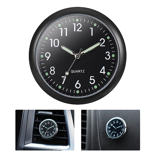 JIZZU Car Clock, Mini Fahrzeug Armaturenbrett Uhr für Auto, Mini Quartz Analogue Car Dashboard Uhr, Clock Time Auto Air Vent Clip Uhr für Auto Innendekoration Kleine Wanduhr Home Decor von JIZZU