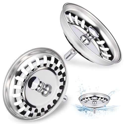JIZZU Spülbecken Siebkörbchenr 78mm, 2 Stück Siebkörbchen Spüle, Abflussieb Dusche schnell, Sieb für Spülbecken, Küchenspüle Sieb Abflusssieb, Spülen Ersatzteil, einfach zu reinigen von JIZZU