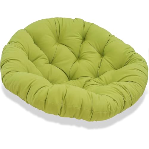 JIcloun Papasansessel Kissen 100cm, Stuhlkissen für Papasan Chair, Wasserdicht Dicke Bodenkissen Rund Groß, Runde Ersatzpolster für Hängesessel Rattansessel Korbsessel Outdoor Gartenmöbel Grün von JIcloun