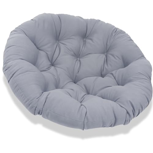 JIcloun Papasansessel Kissen 120cm, Stuhlkissen für Papasan Chair, Wasserdicht Dicke Bodenkissen Rund Groß, Runde Ersatzpolster für Hängesessel Rattansessel Korbsessel Outdoor Gartenmöbel Braun von JIcloun
