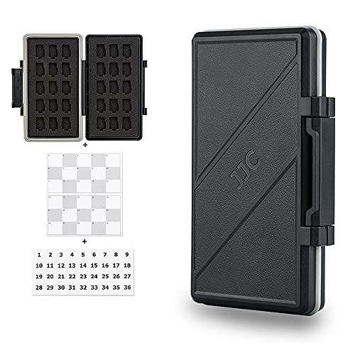 JJC 30 Slots Micro SD Kartenhalter Wasserdicht Speicherkarte Tragetasche Aufbewahrung für 30 Micro SD/SDXC/SDHC Karten von JJC