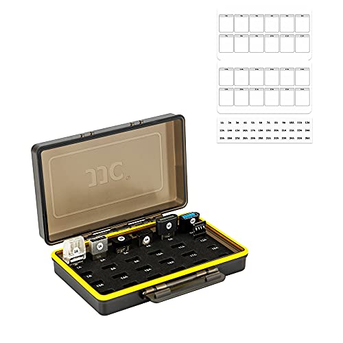 JJC Mini-USB-Flash-Laufwerk-Organizer mit 24 Steckplätzen für 20 USB-Sticks Typ A USB 3.1 3.0 2.0 Laufwerke und 4 USB-C-Laufwerke, wasserdicht, stoßfest, für SanDisk, Samsung, HP, Lexar, KingSton von JJC