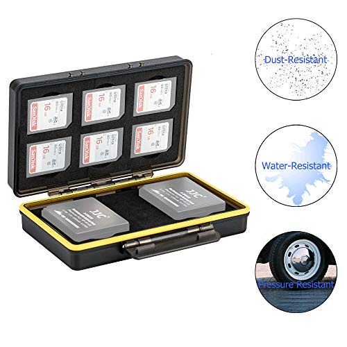 JJC Speicherkarten Aufbewahrung für 6 SD SDHC SDXC Speicherkarten mit 2 Slots für Fujifilm NP-W126 NP-W126S auf X-T3 X-T30 X-T100 X-A5 X100F X-A10 X-Pro2 X-Pro1 X-T2 X-T1 X-T20 X-T10 X-E3 Akku Tasche JJC Speicherkarten Aufbewahrung für 6 SD SDHC SDXC Speicherkarten mit 2 Slots für Fujifilm NP-W126 NP-W126S auf X-T3 X-T30 X-T100 X-A5 X100F X-A10 X-Pro2 X-Pro1 X-T2 X-T1 X-T20 X-T10 X-E3 Akku Tasche von JJC