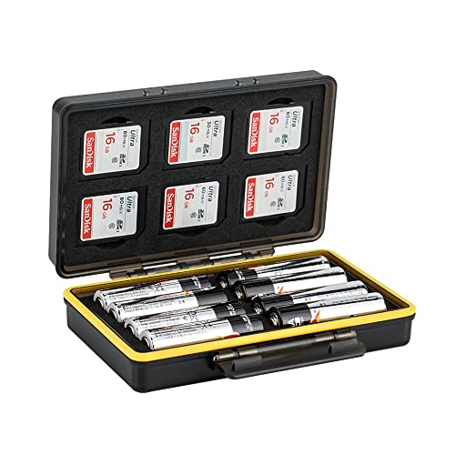 JJC Speicherkarten Schutzbox für 6 SD SDHC SDXC Speicherkarten und 8 AA-Batterien Akku JJC Speicherkarten Schutzbox für 6 SD SDHC SDXC Speicherkarten und 8 AA-Batterien Akku von JJC