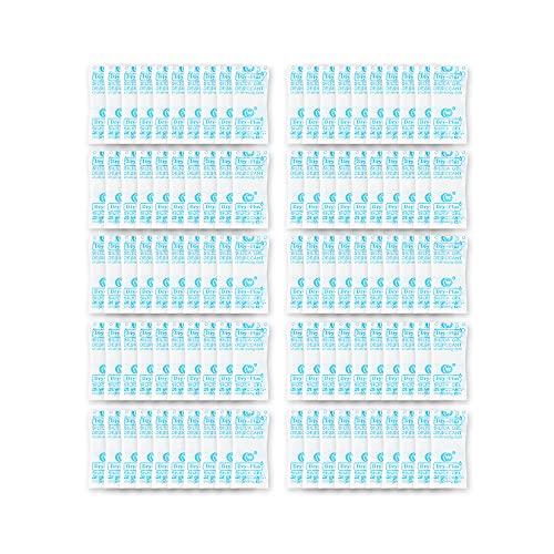 JJC Trockenmittel Silikagel-Beutel, 0,5 Gramm (100 Packungen) Feuchtigkeitsabsorbierend, um Feuchtigkeit in Kameras/Elektronik/Filtern zu absorbieren, trocken zu halten – verhindert Rostkorrosion von JJC