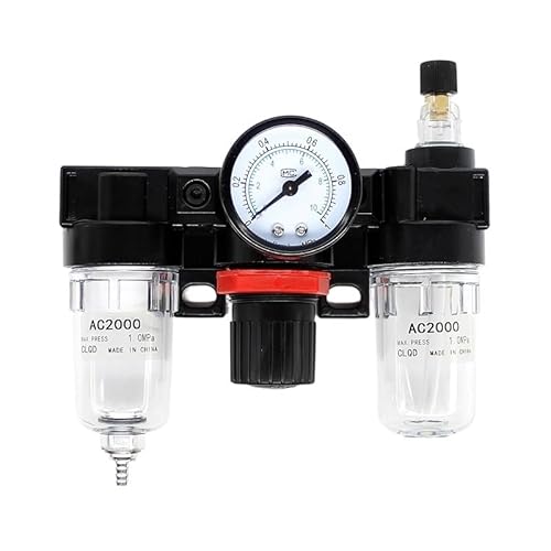 1/4 "Luftkompressorfilter Öl-Wasser-Abscheider Regler AC2000 Luftaufbereitung Gasquelle Einlassrohrverbindung 4mm 6mm 8mm 10mm(AC2000 add PC10) von JJCFGRDM