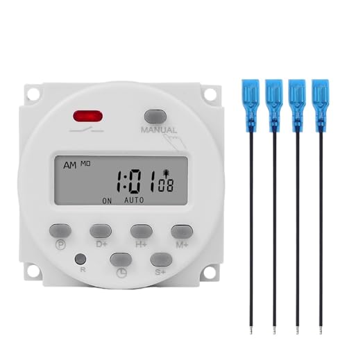 1 Sekunde Intervall 12V Digital LCD Zeitschaltuhr 7 Tage wöchentlich programmierbarer Zeitrelais-Programmierer CN101S(12V with 4 wires) von JJCFGRDM