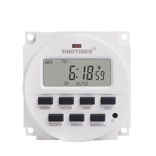 1-Sekunden-Intervall Super Big 1,6 220V 230V Volt Spannungsausgang Digital 7 Tage wöchentlich programmierbarer Timer-Schalter Zeitrelaissteuerung(TM618sH-2 220V timer) von JJCFGRDM