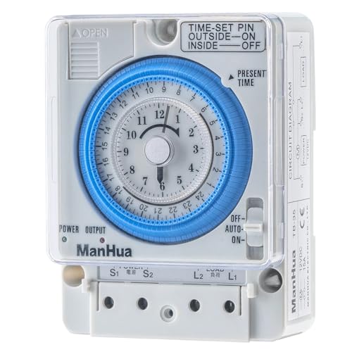 24H 12VDC 15A DIN-Schiene Zeitschaltuhr TB35 Analoger Zeitsteuerungsschalter Mechanischer Zeitregler 24H 12VDC 15A DIN-Schiene Zeitschaltuhr TB35 Analoger Zeitsteuerungsschalter Mechanischer Zeitregler von JJCFGRDM