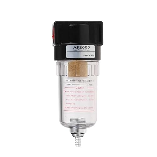 AF2000 Pneumatisches Luftfilterzubehör Luftquellen-Behandlungseinheit zur Kompressoröl-Wasser-Trennung mit 4 6 8 10 12 mm Anschluss(AF2000 and 4mm,Copper filter) von JJCFGRDM