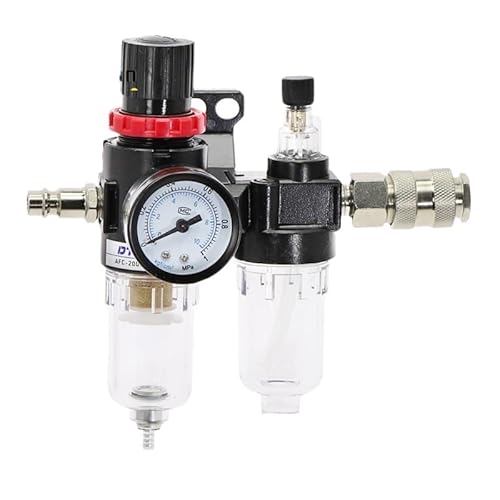 AFC2000 Öl-Wasser-Abscheider Regler Falle Filter Airbrush Luftkompressor Druckreduzierung G1/4 AFR2000 + AL2000 EU Armaturen(AFC2000-Brass-BT,6MM) von JJCFGRDM
