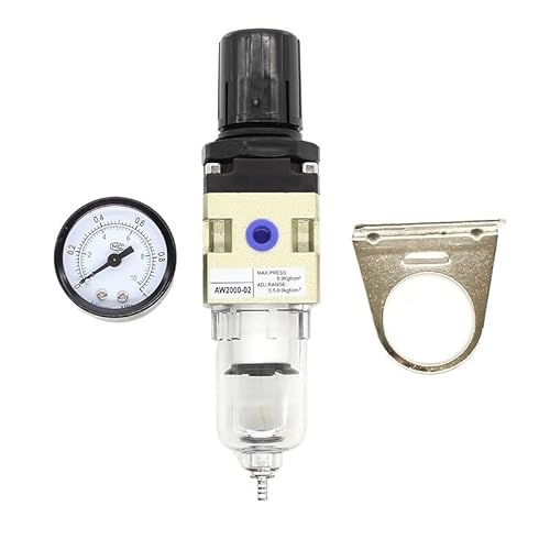 AW2000-02 1/4 pneumatischer Luftdruckregler Öl-Wasser-Abscheider Kompressor Luftfilterregler Regler mit 4mm 6mm 8mm(AW2000-02 with PC10) von JJCFGRDM