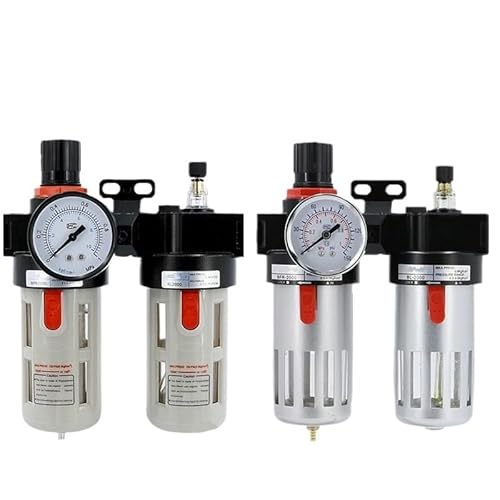 BFC2000 BFC3000 BFC4000 1/4 3/8 1/2 Luftkompressor Öl-Wasser-Abscheider Filterregler Vorbereitungseinheit FRL-Kombination(Transparent,W PC 4mm) von JJCFGRDM