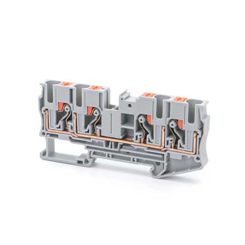 JJCFGRDM 10 Stück DIN-Schienenklemmenblock PT6-QUATTRO 4 Leiter Push-In-Feder 6 mm² Durchführung durch Klemmenleisten Blockdrahtleiter JJCFGRDM 10 Stück DIN-Schienenklemmenblock PT6-QUATTRO 4 Leiter Push-In-Feder 6 mm² Durchführung durch Klemmenleisten Blockdrahtleiter von JJCFGRDM