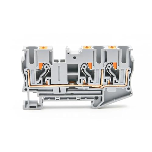JJCFGRDM 10 Stück PT 6-Twin Terminal Block DIN-Schienenmontage 3 Leiter Push-In-Feder Schraubenlose Verbindung Feed Through Wire Leiter JJCFGRDM 10 Stück PT 6-Twin Terminal Block DIN-Schienenmontage 3 Leiter Push-In-Feder Schraubenlose Verbindung Feed Through Wire Leiter von JJCFGRDM