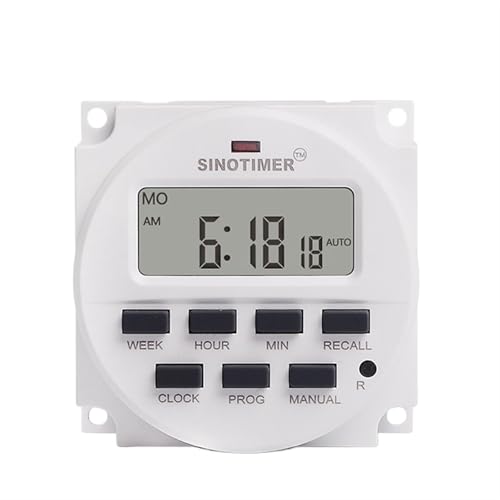 TM618N Netzteil 6V 12V 110V 220V 7 Tage wöchentlich programmierbarer digitaler elektronischer Beleuchtungs-Tagestimer(TM618N-6V 6V) von JJCFGRDM