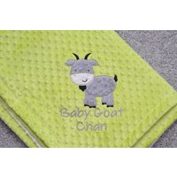 Baby Decke Personalisierte Minky-Ziege Decke-Schaf Decke-Minky Ziege Decke-Ziege Junge Decke-Mädchen Minky von JJCuties