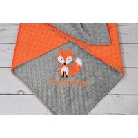 Fuchs Baby Decke-Personalisierte Wald Minky Decke-Fuchs Decke-Monogrammiert Decke-Junge Mädchen Decke von JJCuties